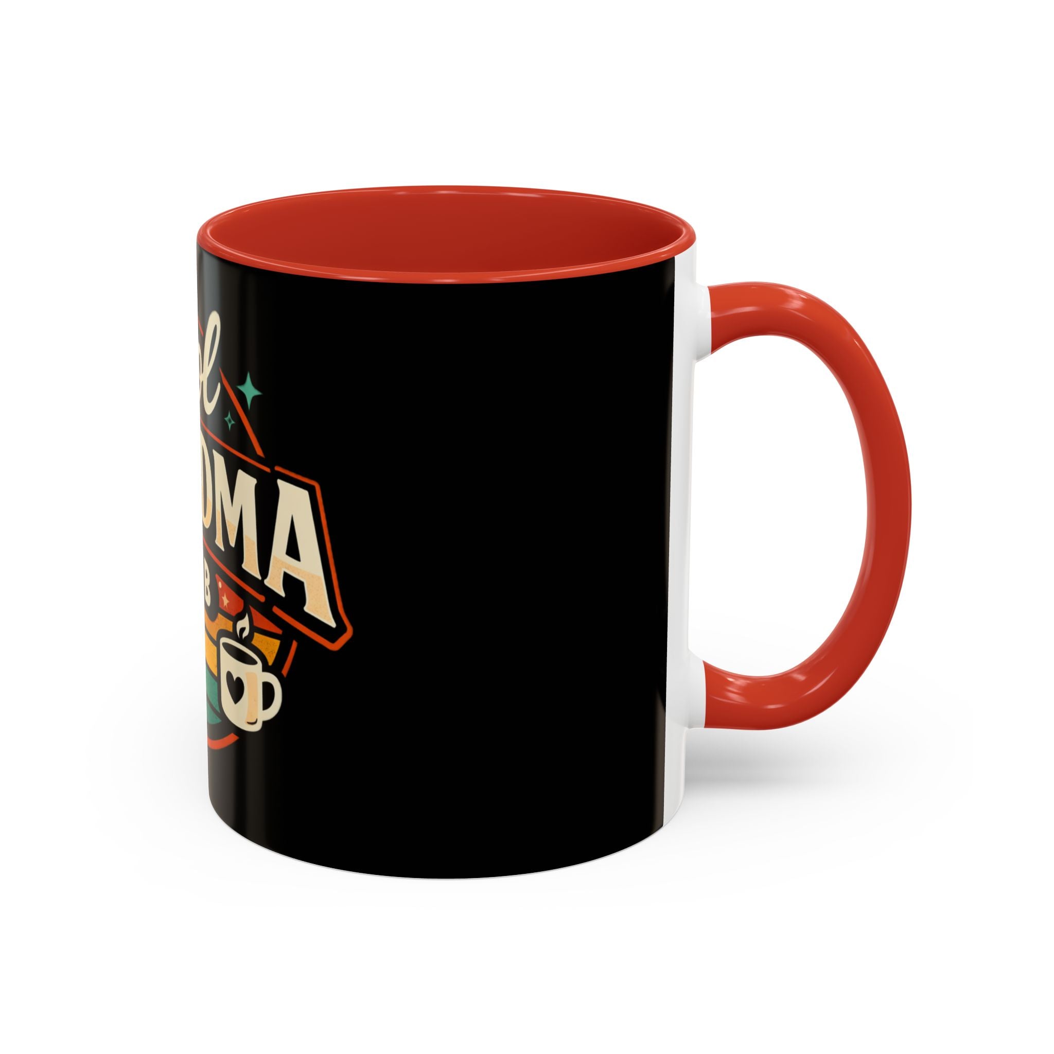 Cool Grandma Club Accent Coffee Mug — Retro Sunglasses & Coffee Design (11/15oz)