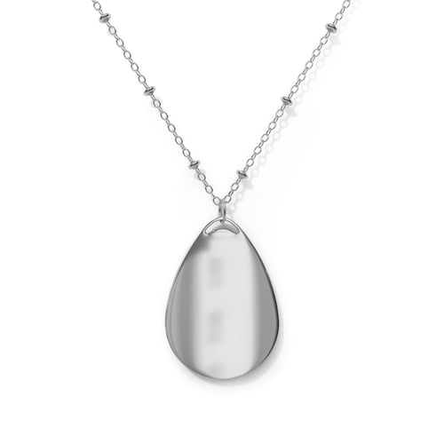 Floral MOM Oval Necklace | Teardrop Locket Pendant