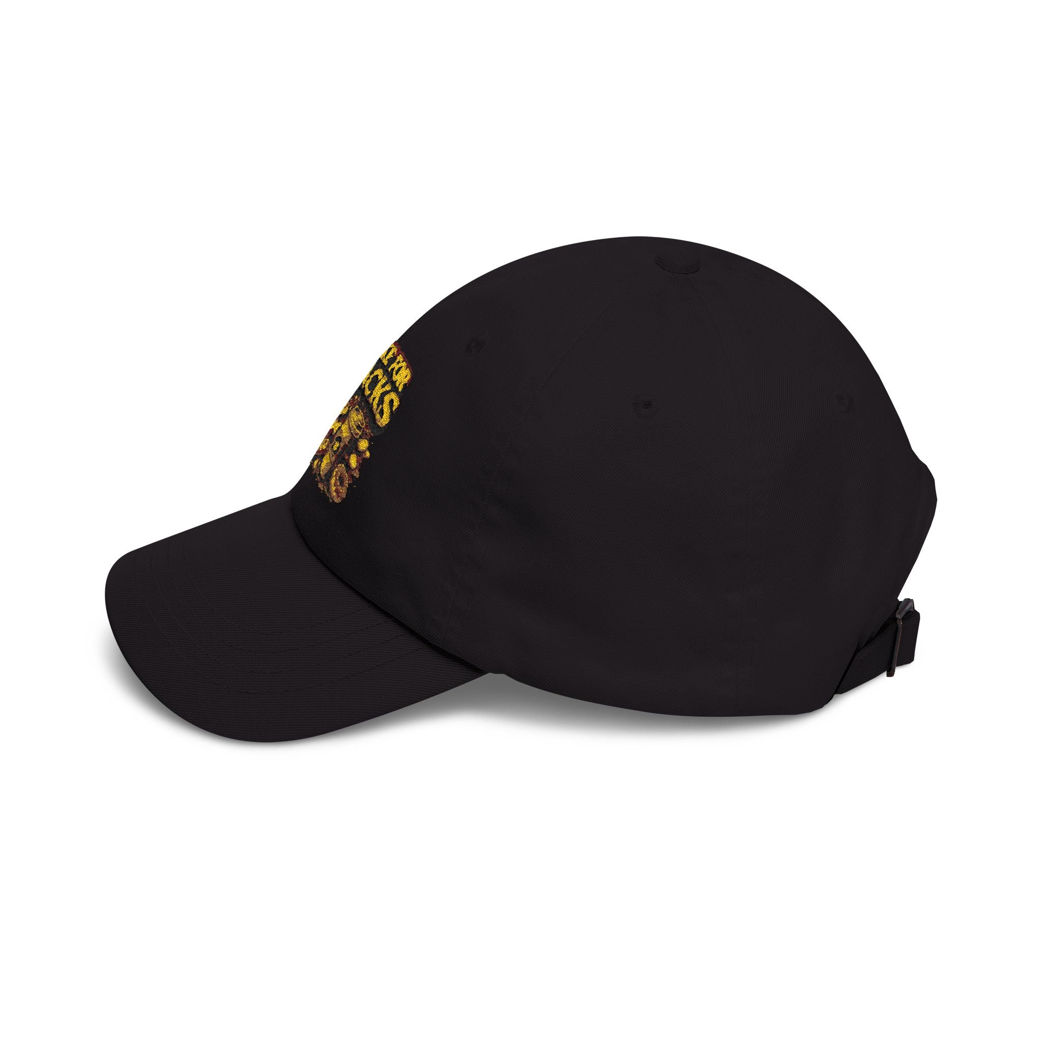 I Brake For Snacks Dad Cap – Funny Snack Lover Hat, Embroidered Chips & Cookies Design