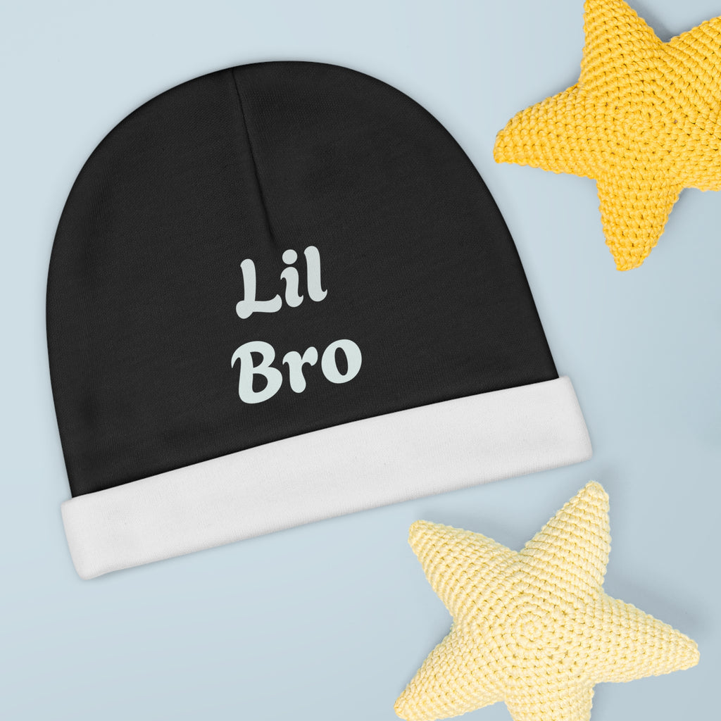 Lil Bro Baby Beanie - Cute Infant Knit Hat for Little Brother