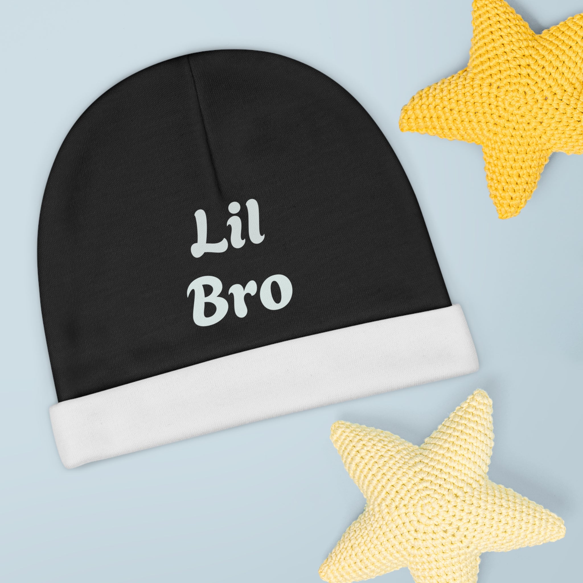 Lil Bro Baby Beanie - Cute Infant Knit Hat for Little Brother