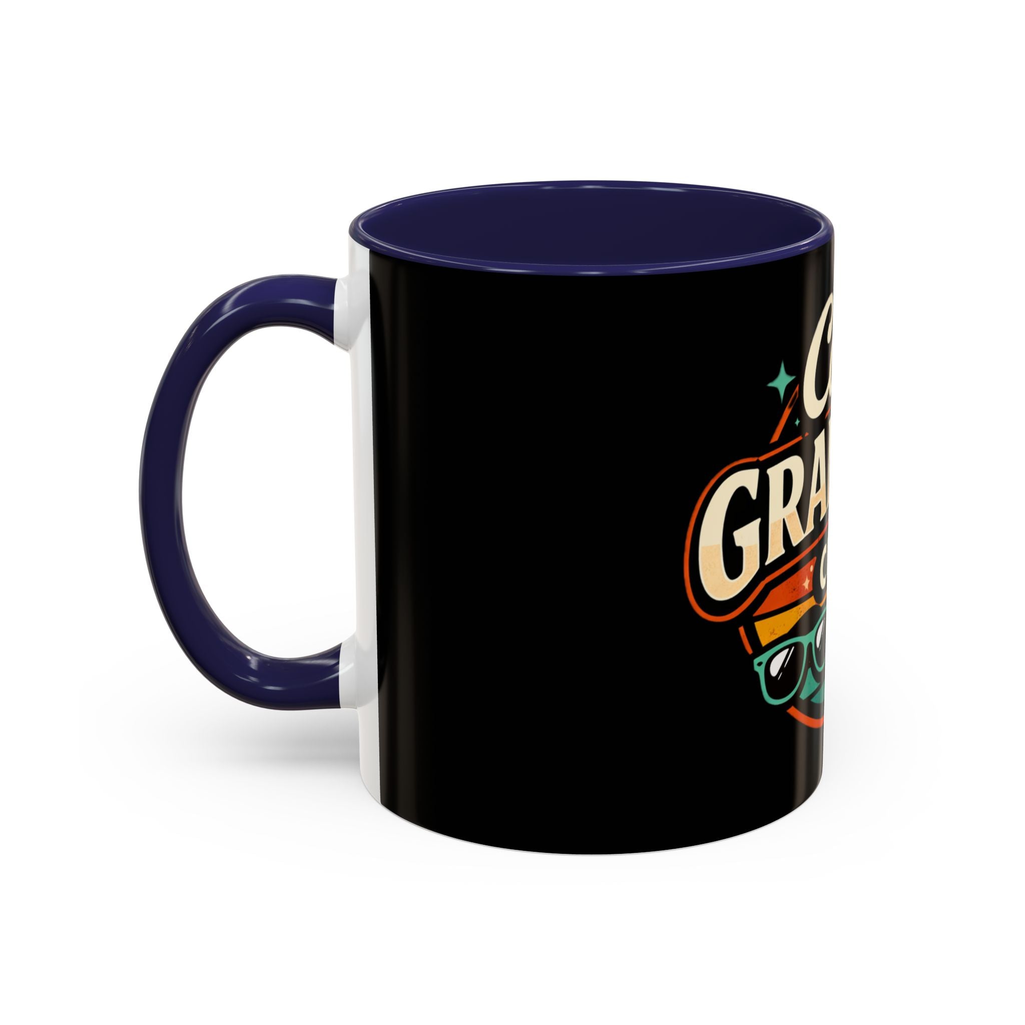 Cool Grandma Club Accent Coffee Mug — Retro Sunglasses & Coffee Design (11/15oz)