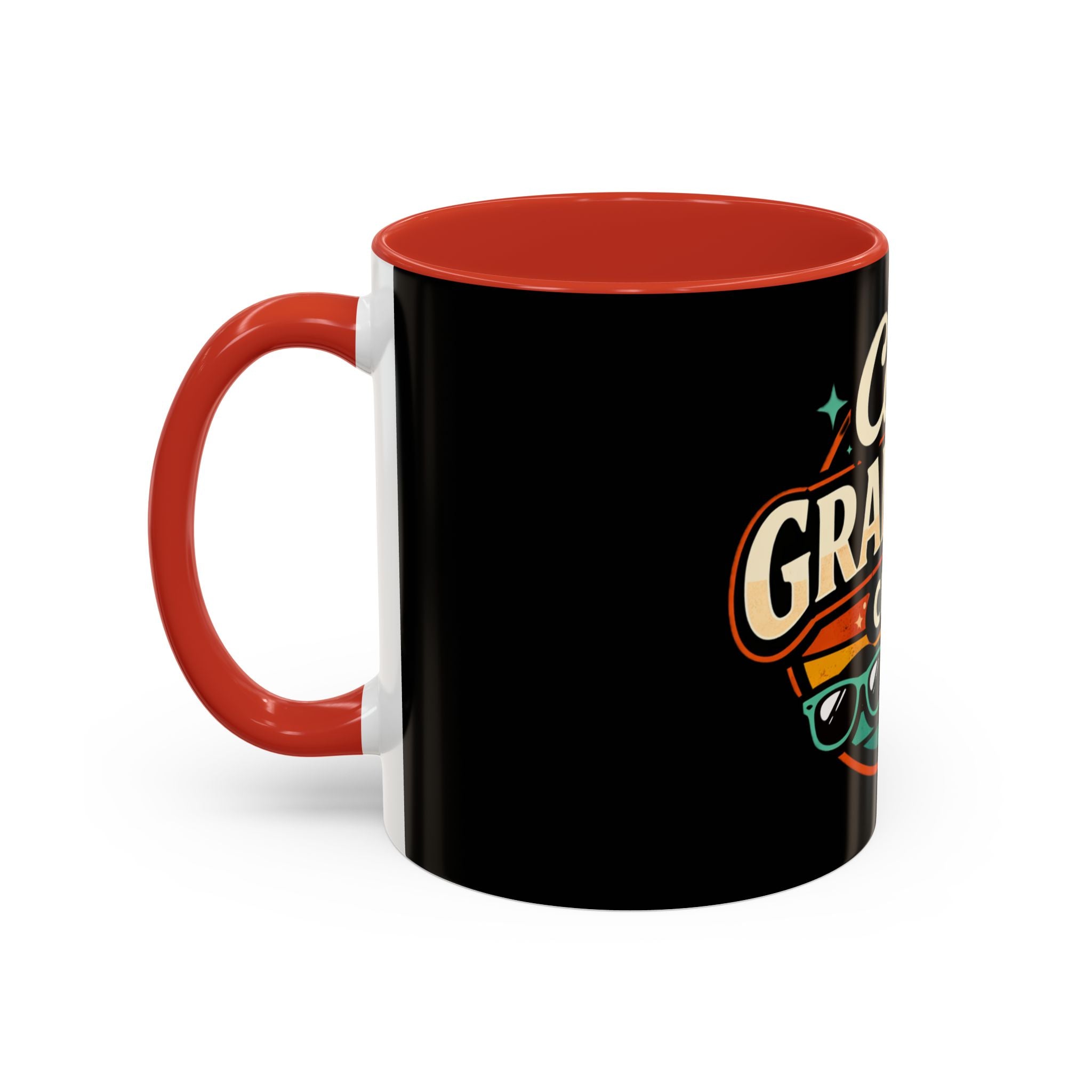 Cool Grandma Club Accent Coffee Mug — Retro Sunglasses & Coffee Design (11/15oz)