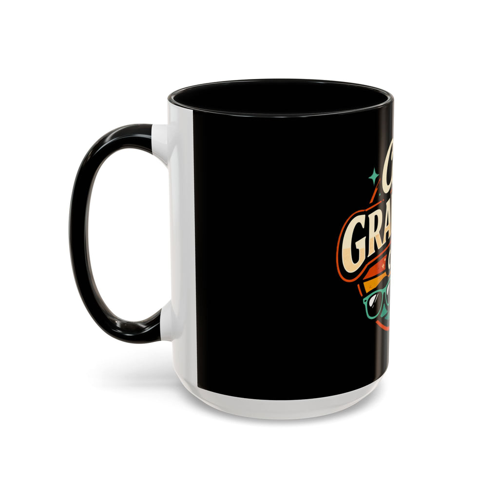 Cool Grandma Club Accent Coffee Mug — Retro Sunglasses & Coffee Design (11/15oz)