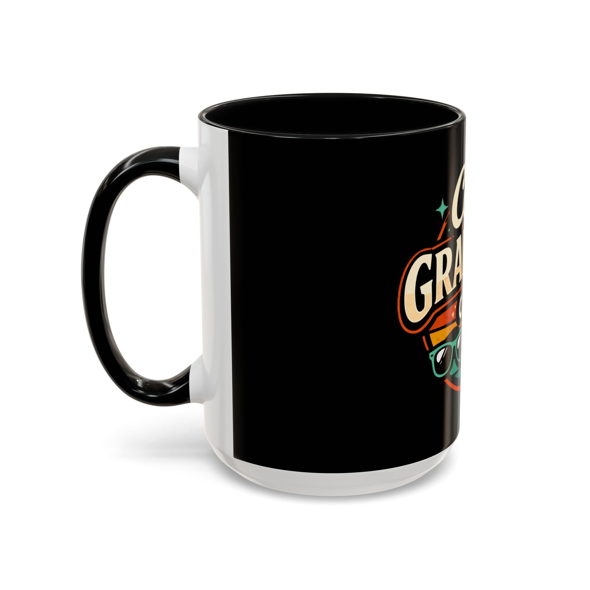Cool Grandma Club Accent Coffee Mug — Retro Sunglasses & Coffee Design (11/15oz)
