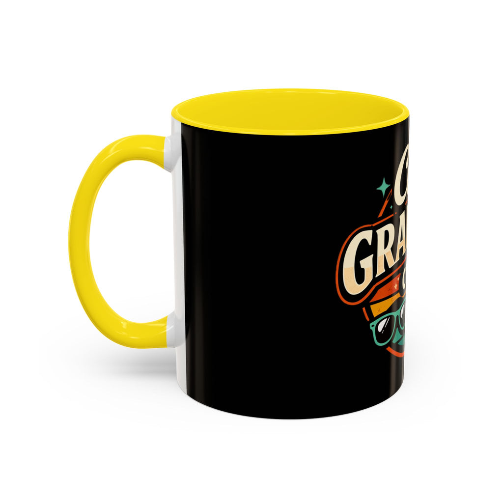 Cool Grandma Club Accent Coffee Mug — Retro Sunglasses & Coffee Design (11/15oz)