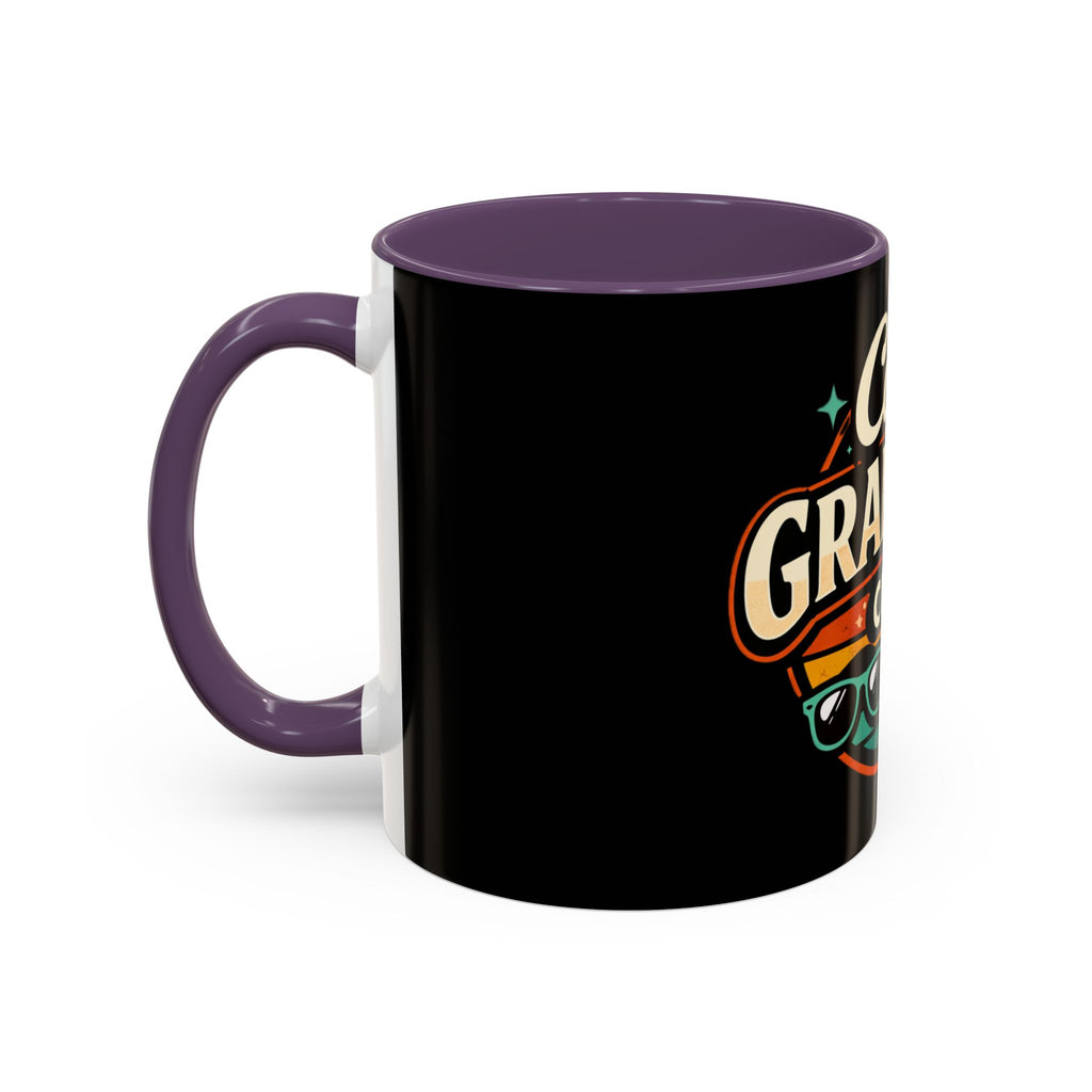 Cool Grandma Club Accent Coffee Mug — Retro Sunglasses & Coffee Design (11/15oz)